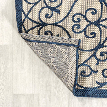 Madrid Vintage Filigree Textured Weave Indoor/outdoor Area Rug